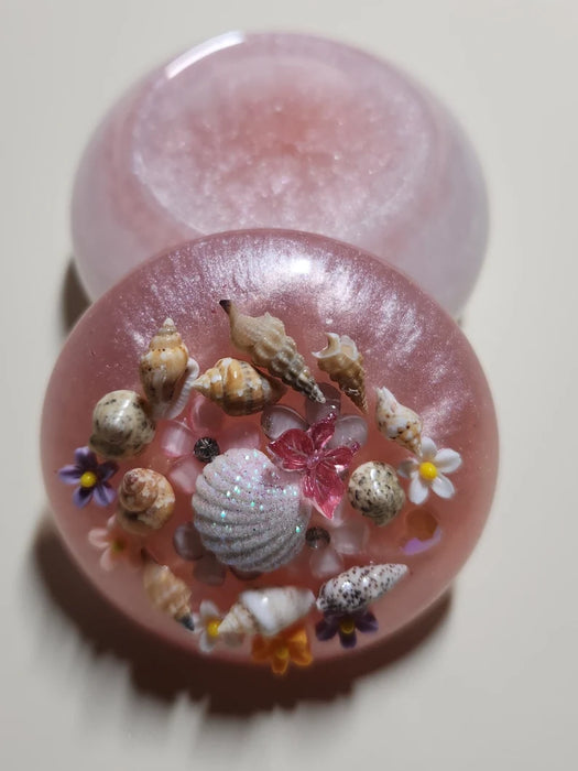A Small Sea Shell & Butterfly Ring Box - MyTreasureShopBySue