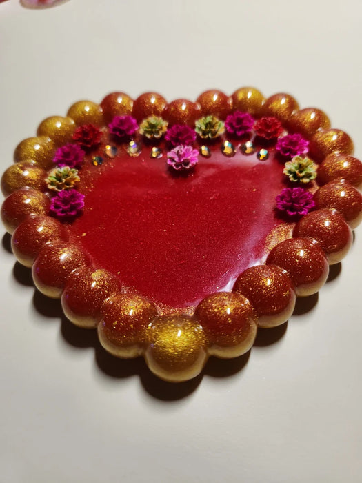 A Red Heart Jewelry/Trinket Tray - MyTreasureShopBySue
