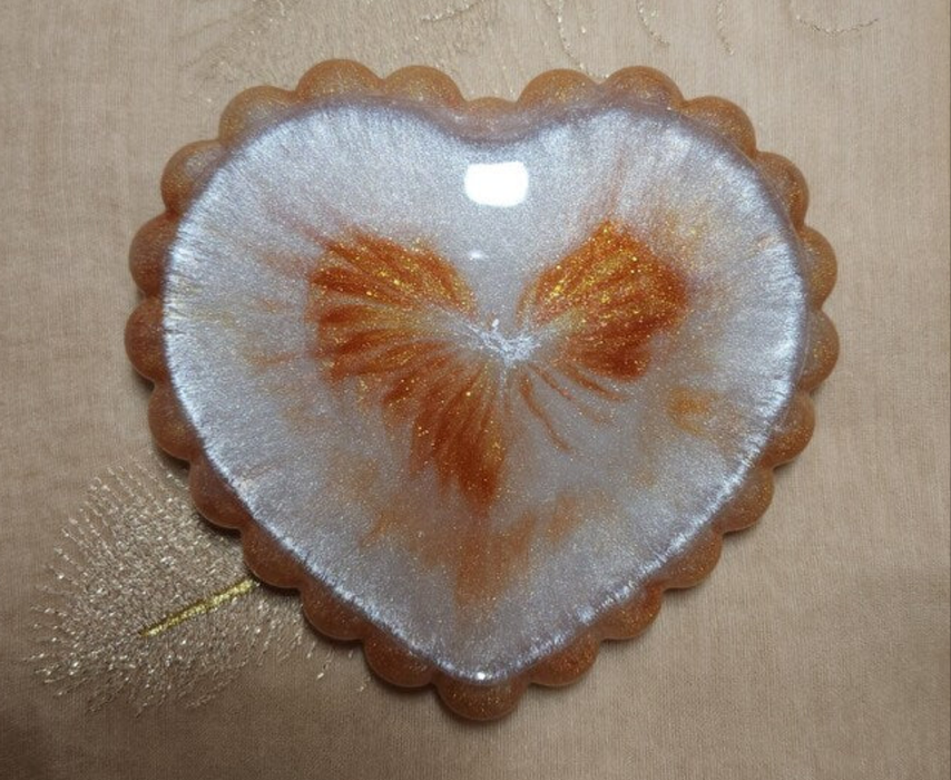 A Gold Heart & Butterfly Jewelry Tray