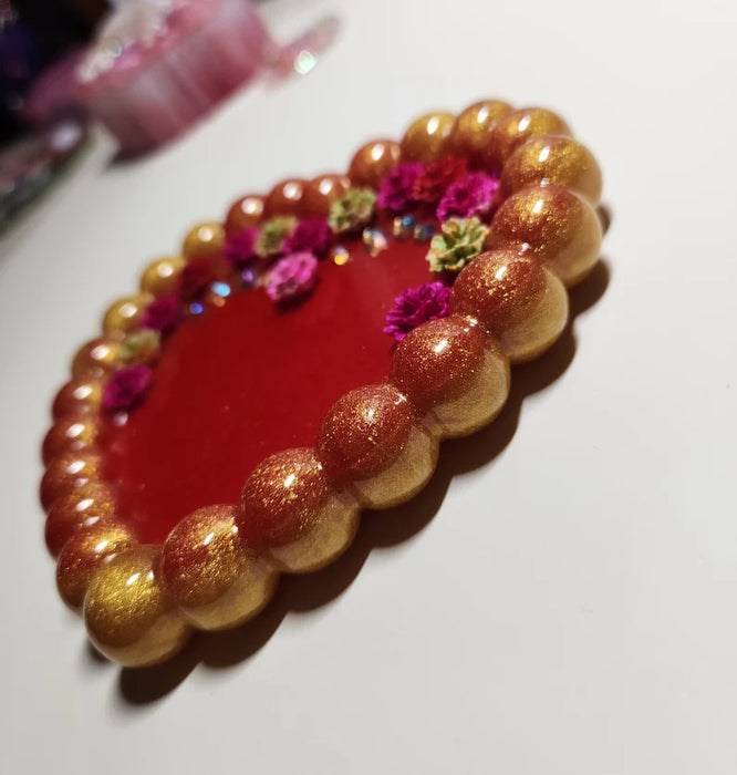 A Red Heart Jewelry/Trinket Tray - MyTreasureShopBySue
