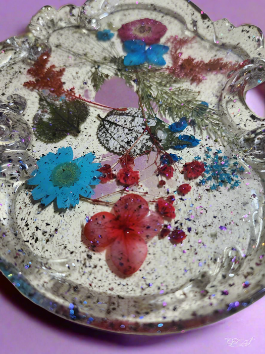 A Floral Jewelry/Trinket Tray