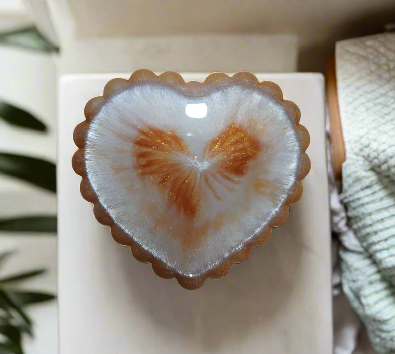 A Gold Heart & Butterfly Jewelry Tray