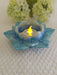 Blue Lotus Votive Candle Holder- Tranquil Home Decor- Glowing Ambiance, Cozy Candle Holder - MyTreasureShopBySue