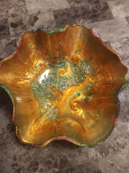 A Gold Freeform Bowl